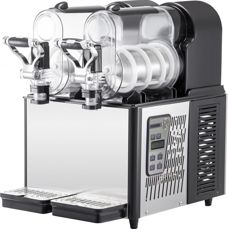 Smoothie-Maschine kommerzielle Slusheis-Maschine 2 x 3 l Doppeltank elektrische Schneeschmelz-Slush – Thumbnail 9