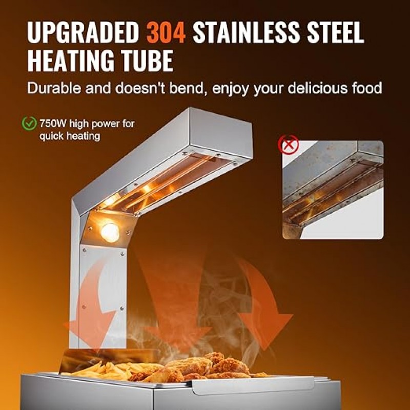 Warmhaltegerät Pommeswärmer Wärmebrücken-Speisenwärmer 50°C Pommer-Frites-Pfanne 605 x 343 x 555 mm  – 3