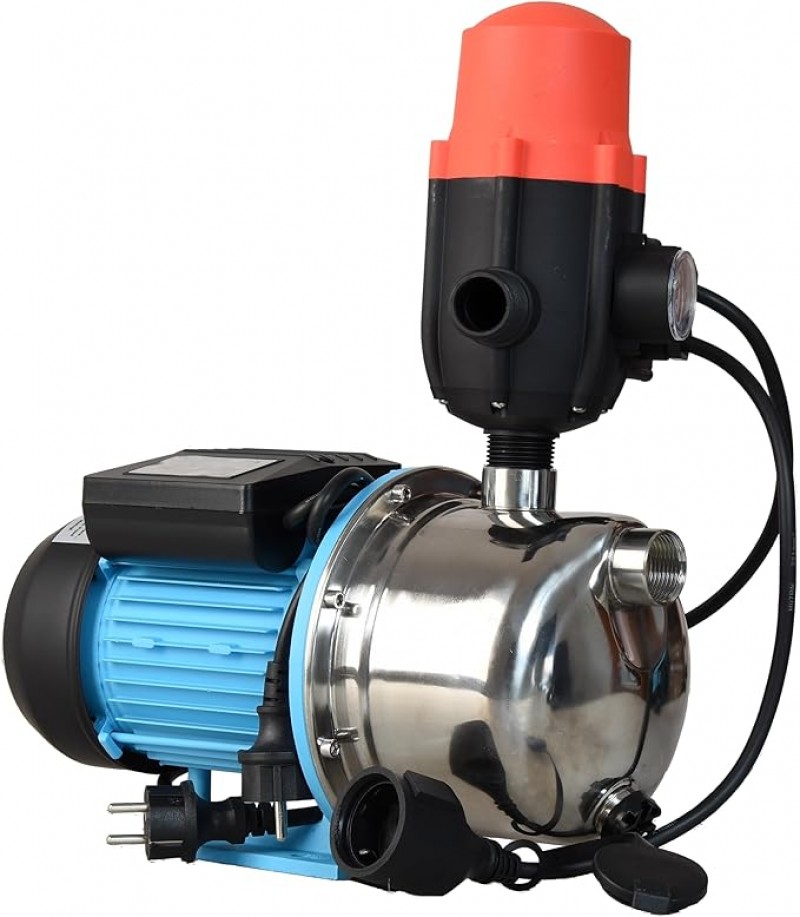 Wasserpumpe Gartenpumpe Schmutzwasserpumpe 3600 l/h 1100 W Förderhöhe 50 m Edelstahl Einschaltdruck – 5