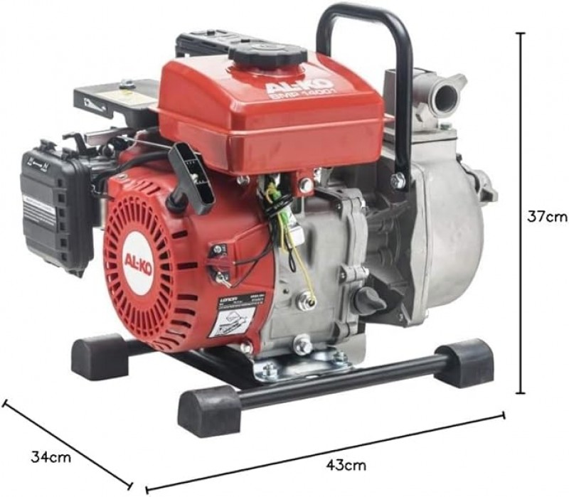 Benzinmotorpumpe Wasserpumpe 1,7 kW Motorleistung 12.000 l/h max. Fördermenge Kellerüberflutung – 2