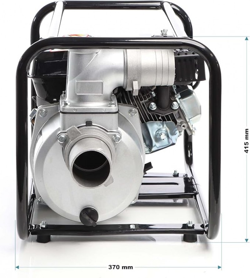 Benzin-Schmutzwasserpumpe 4 kW 48.000 l/h 28 m Förderhöhe Wasserpumpe Gartenpumpe mit 80 mm (3 Zoll) – 2