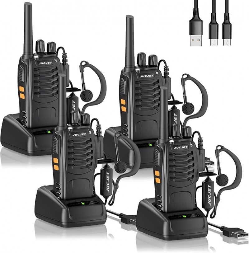 Walkie Talkie Funkgerät Handfunkgerät Headset Funkgeräte lizenzfrei 2 W 16 Kanäle 3-5 km Reichweite