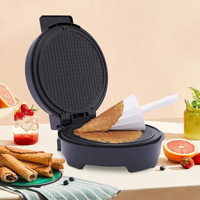 Hörnchenautomat Waffelkegel-Maker für hauchdünne Waffeln 1200 W elektrisch Ø20cm elektrisch Waffel – 3