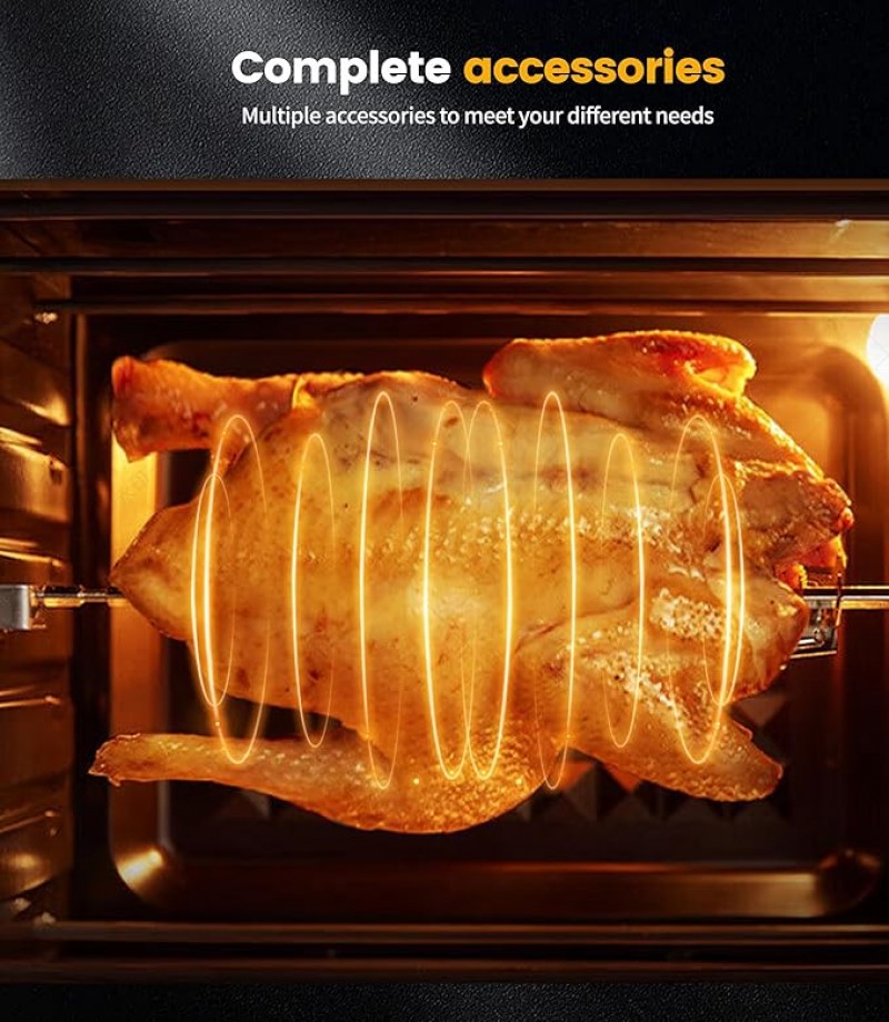 Heißluftfritteuse 23 L Minibackofen Multikocher Dual Zone XXL 1800 W LED-Touchscreen 15 Programme – 3