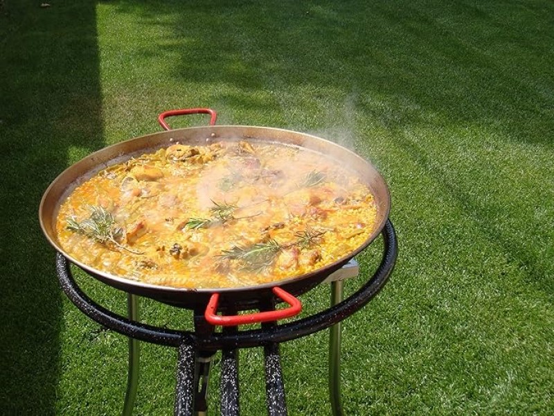 Paella-Kochset Grillpfanne (Eco-Set) mit Paella-Pfanne aus emailliertem Stahl 46 cm Gasbrenner 40 cm – 3