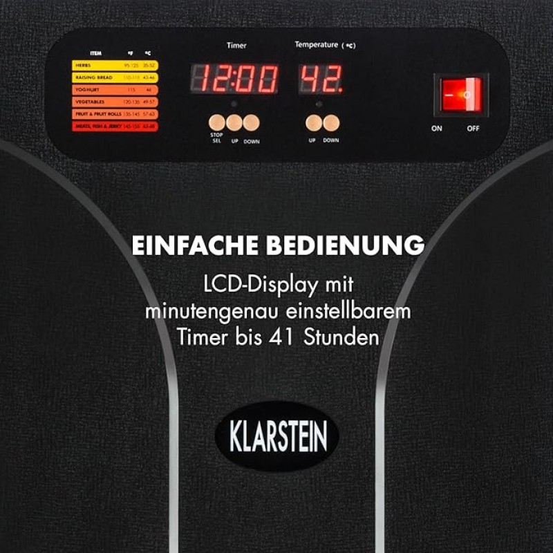 Trocknungsgerät Dörrgerät für Lebensmittel 1,8 m² Obst-/Fleisch- und Früchte-Trockner 1,8 m² Trocken – 4