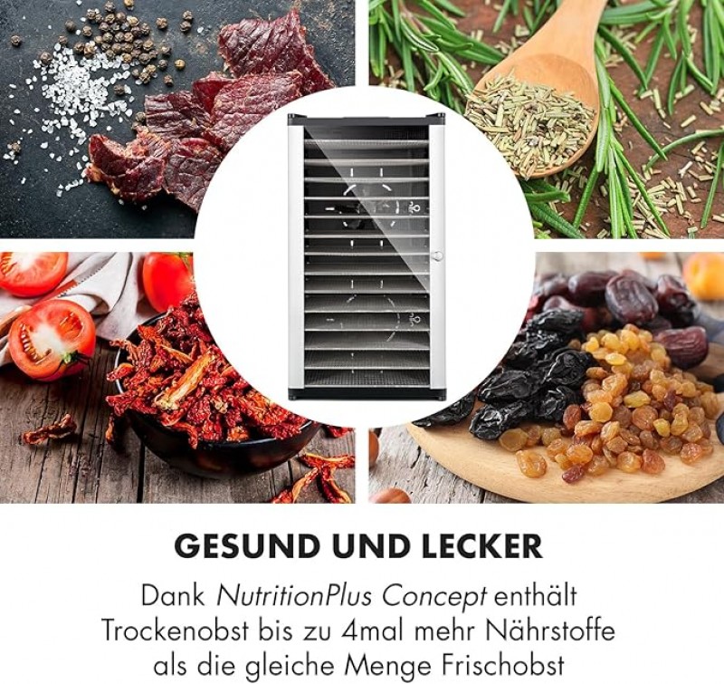 Trocknungsgerät Dörrgerät für Lebensmittel 1,8 m² Obst-/Fleisch- und Früchte-Trockner 1,8 m² Trocken – Thumbnail 6