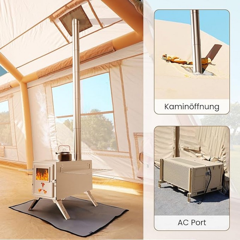 Zelt aufblasbar 8 Personen Camping Outdoor Campingzelt aufblasbares Glampingzelt wasserdicht – 5