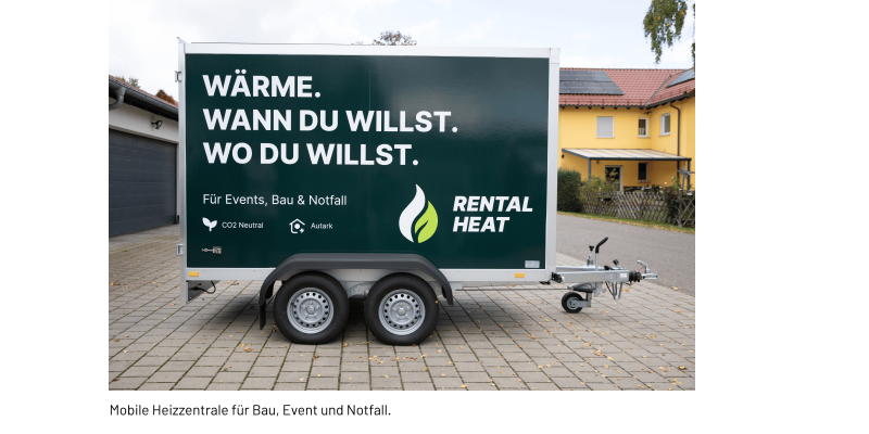 Mobile Heizung mieten – Pelletheizung / Bauheizung / Notheizung / Estrichaufheizung / Eventheizung