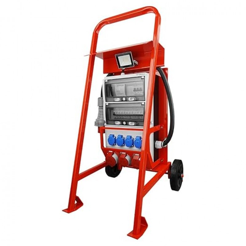 Baustromverteiler mit Ständer Stromstation Stromverteiler eXT S/FI SET 32A 2 x 16A 4 x 230 V – 3