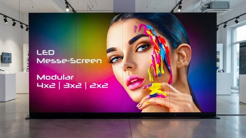 LED Bildschirm Digital Screen Messewand Randlos, variabel 4x2, 3x2m, 2x2m