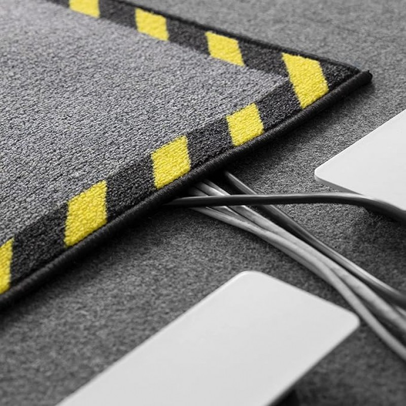 Kabelbrücke Schutzmatte Kabelmatte Kabelschutzmatte Warnumrandung Sicherheitsmatte Büro 120 x 40 cm – 2