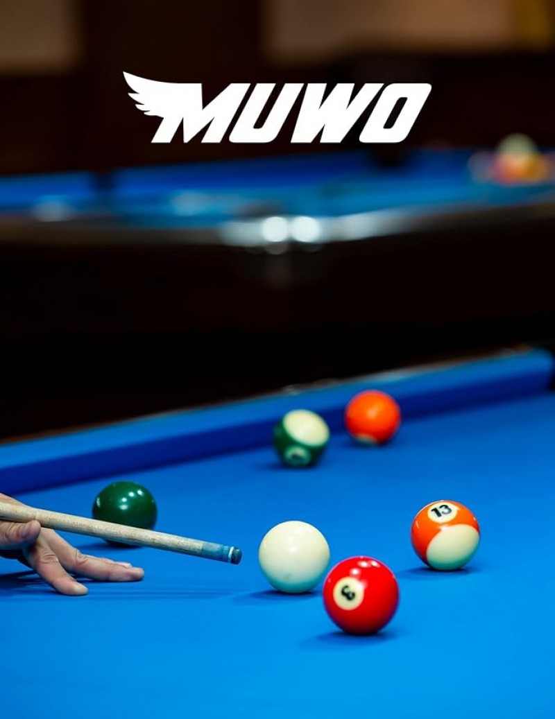 Pool Billard Billardtisch Tischbillard inkl. einem Satz Kugeln Aufbaudreieck 2 Queues mit Kreide – 5