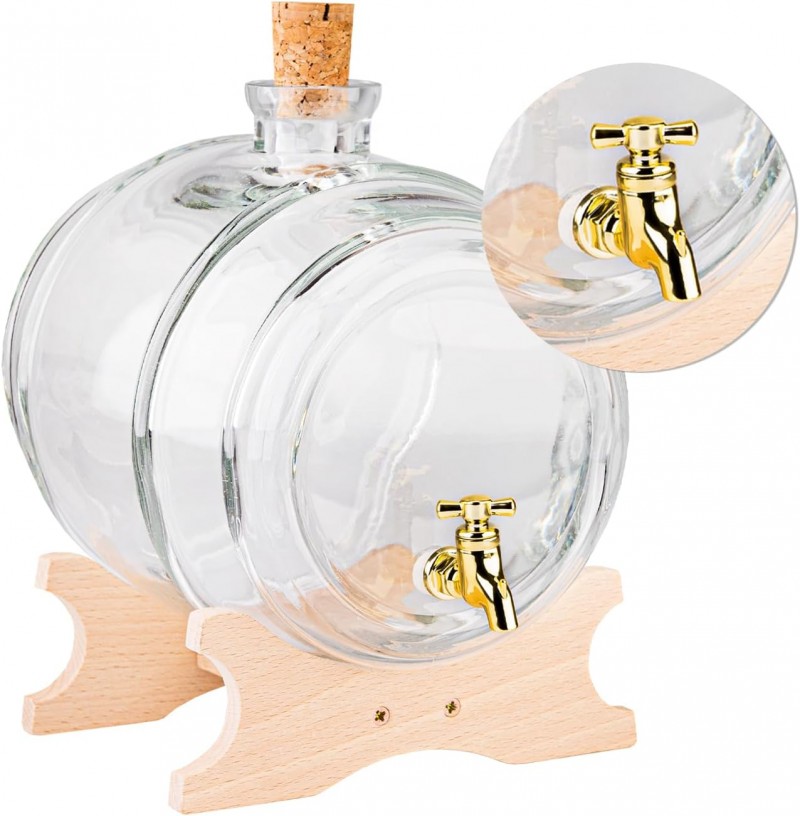 Schnapsspender Getränkespender Schnaps Spender Wasserspender Fass mit Zapfhahn 4 L Getränkespender – Thumbnail 8