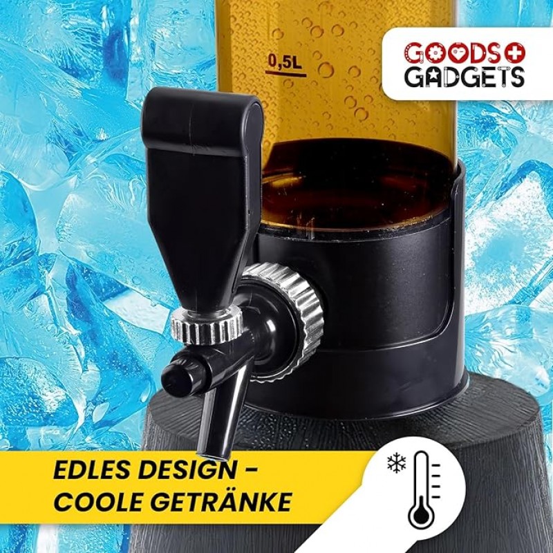 Biertower Trinksäule Biersäule Party Bier Zapfsäule mit Zapfhahn 3,5 Liter – 5