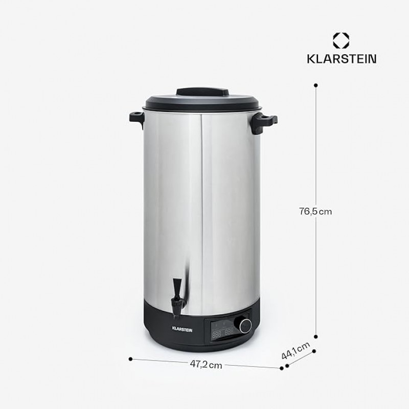 Kakaokocher Einkochautomat Heißwasserspender Einkochtopf Glühweinkocher Zapfhahn 60 L Edelstahl – 3