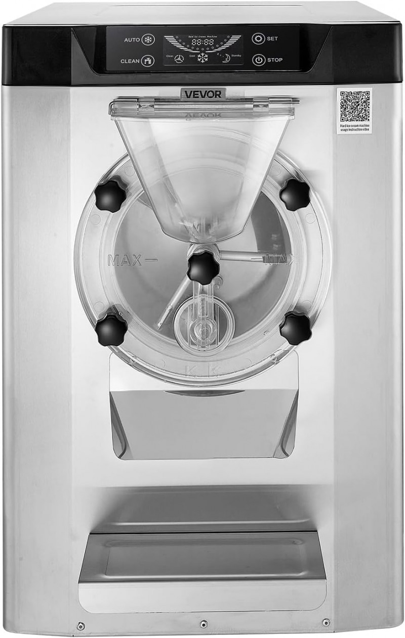 Eiscrememaschine gewerblich Eismaschine Bällcheneis 2000 W 12–20 L/h Tischgerät Gelato 6 L Edelstahl – Thumbnail 9