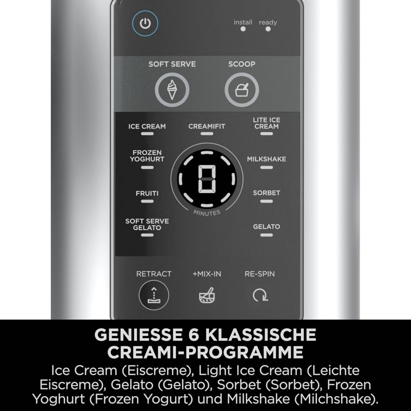 Swirl Eismaschine CREAMi Scoop & Swirl Softeismaschine 2 Behälter 12 Funktionen Eiscreme Softeis – 3
