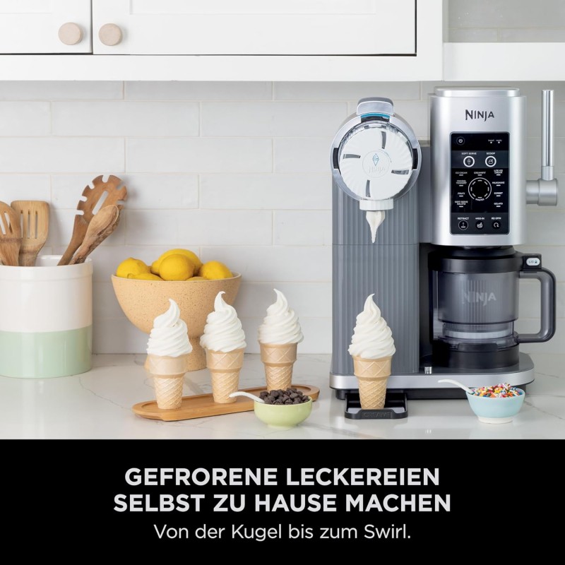Swirl Eismaschine CREAMi Scoop &amp; Swirl Softeismaschine 2 Behälter 12 Funktionen Eiscreme Softeis – Thumbnail 7