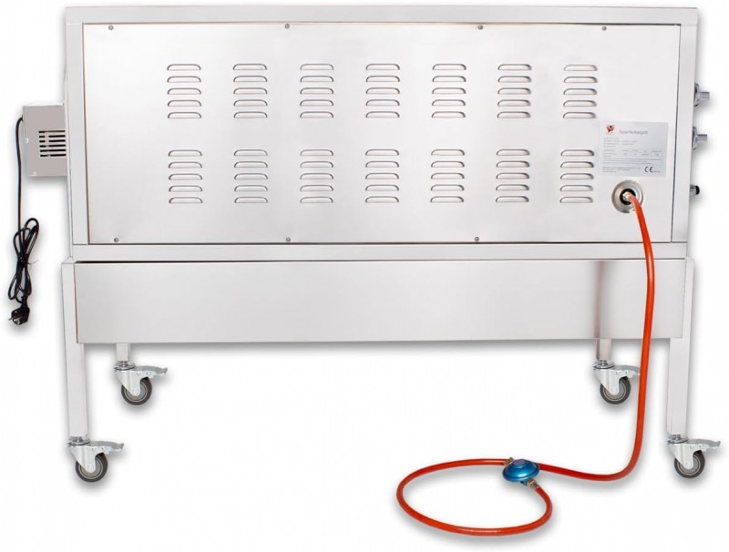 Lammgrill Drehspieß Hähnchengrill Gasgrill Spanferkelgrill Grillwagen Edelstahl Motor und Spieß – 5