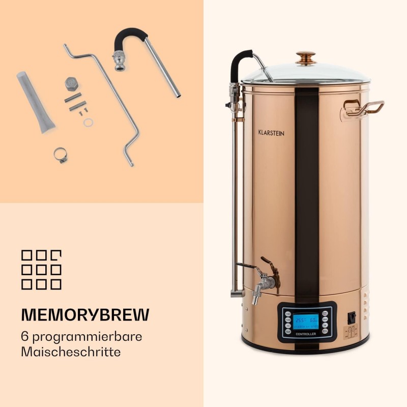 Bierbrauset Bierbrauanlage Maischekessel Bierkessel Braukessel 50 L Brewing Kit für Anfänger 9 Prog – 4