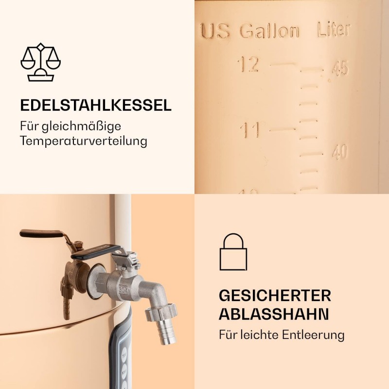 Bierbrauset Bierbrauanlage Maischekessel Bierkessel Braukessel 50 L Brewing Kit für Anfänger 9 Prog – 5