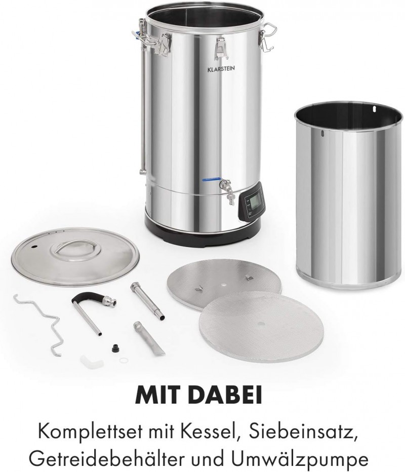Bierbrauanlage Bierbrauset Maischekessel Bier selber brauen Brauanlage Touch-Panel Umwälzpumpe Edels – Thumbnail 9