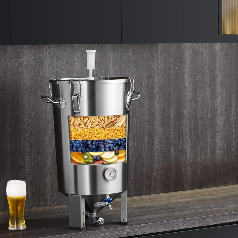 Bierfermenter Bierbrauanlage Bierbraugerät Edelstahl 30 L Braueimer-Fermenter brauen Heimbrauerei – Thumbnail 8