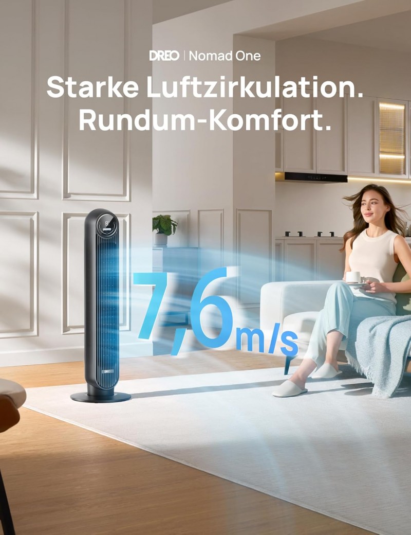 Turmventilator Zimmerventilator Büroventilator Ventilation Ventilator Kühlung 10 m Wurfweite