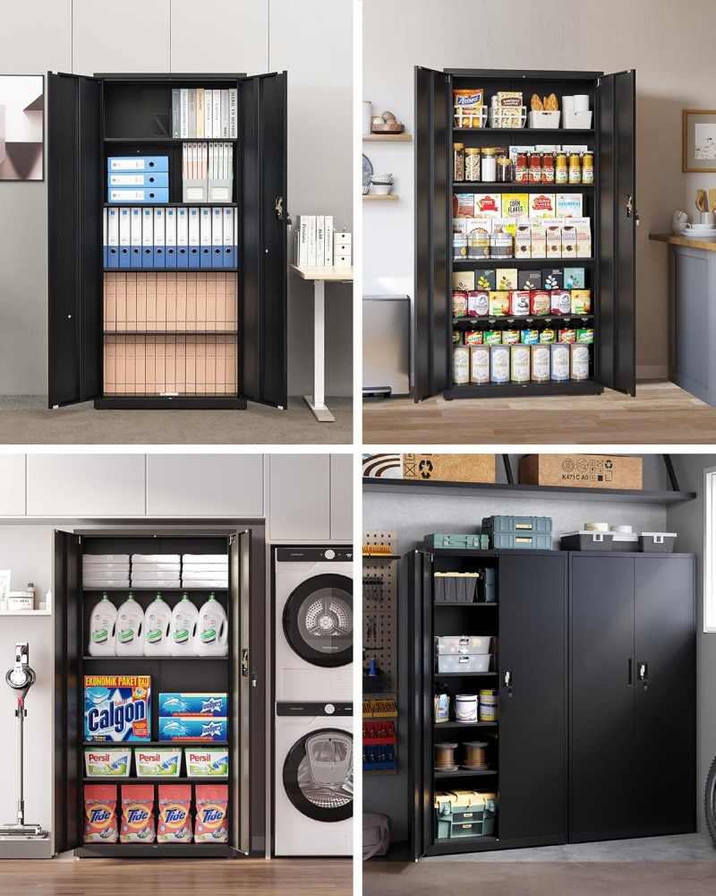 Stahlschrank Messeschrank Wertschrank Aktenschrank Aufbewahrungsschrank 5 Ebene Schloss abschließbar – Thumbnail 7