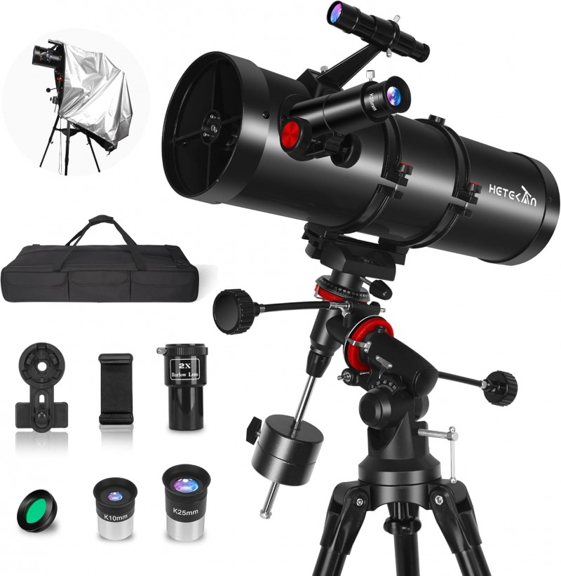Spiegelteleskop 150 EQ Teleskop Astronomie professionell Äquatorialmontierung Handyhalterung