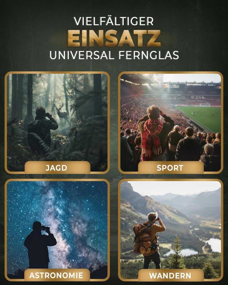 HD Fernglas 12 x 42 Magnesium Fernglas Nitrogenfüllung wasserdicht BAK4 HD Prisma + FMC Objektiv – Thumbnail 6