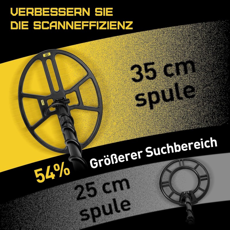 Goldsucher 14 Zoll Metalldetektor Goldsuchgerät Metallsuchgerät Suchgerät Bodenmetallsucher wasserd – 2