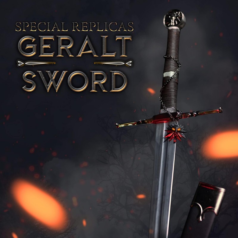 Schwert Minischwert Ritterschwert scharf  Stahl mit Scheide inspiriert von The Wittcherr Requisite – 5