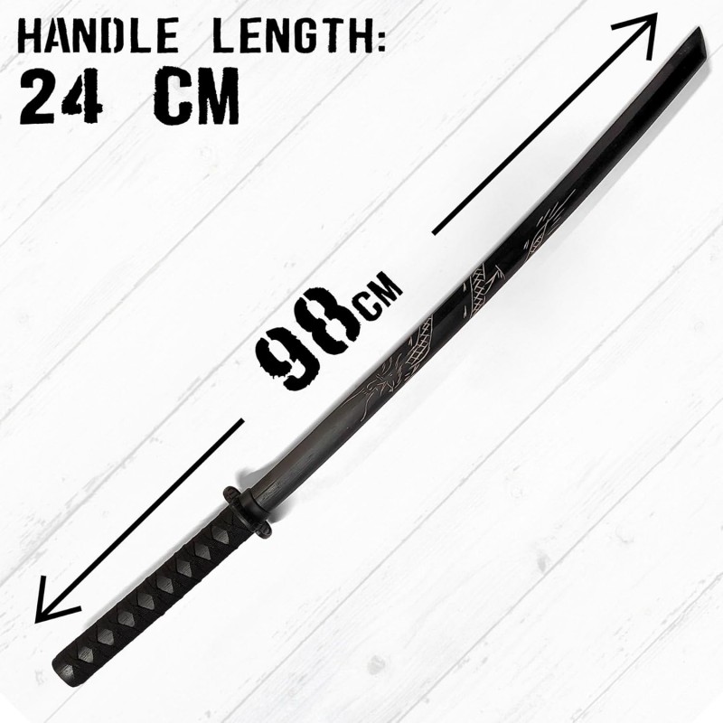 Holzschwert 98 cm Bokken Shinai Katana Wakizashi Tanto Kendo Schwert Kendo-Schwertkampf-Training – 3