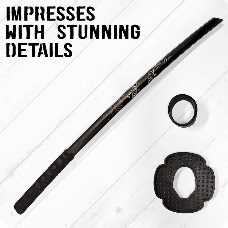 Holzschwert 98 cm Bokken Shinai Katana Wakizashi Tanto Kendo Schwert Kendo-Schwertkampf-Training – Thumbnail 7