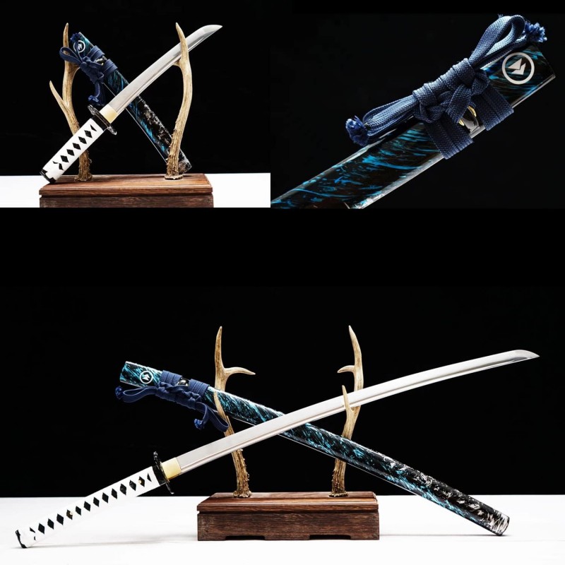Samurai-Schwerter 2 Stück Dragon-Schwert Ninja-Schwert Kataner-Schwert 104 cm echtes Samuraischwert  – 5