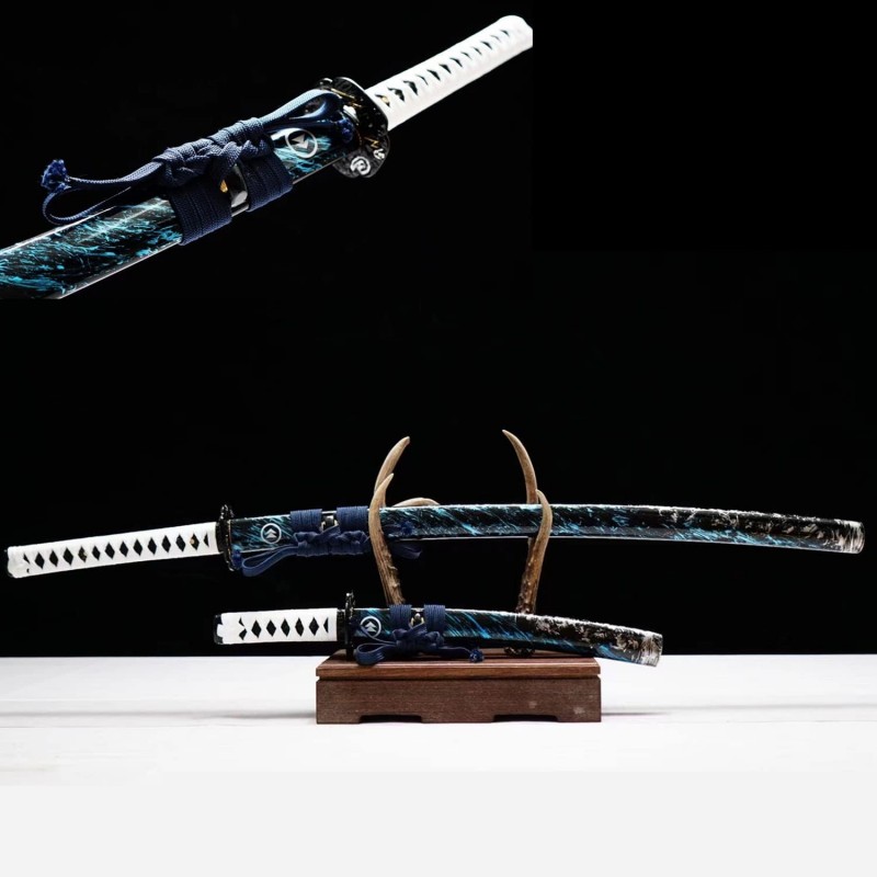 Samurai-Schwerter 2 Stück Dragon-Schwert Ninja-Schwert Kataner-Schwert 104 cm echtes Samuraischwert 