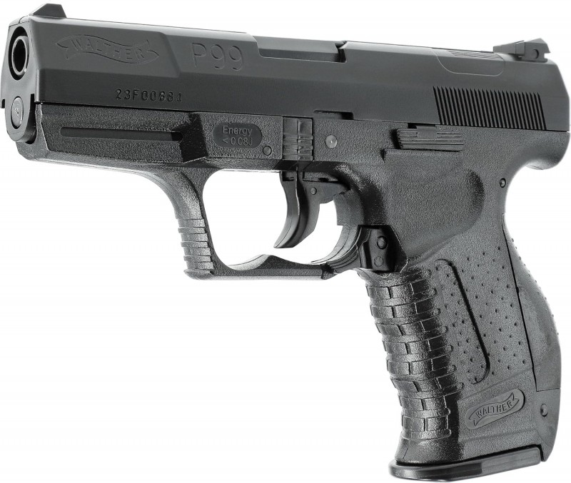 Pistole Walther P99 schwarz 6 mm für Film Theater Fernsehen Requisite für Filmaufnahmen