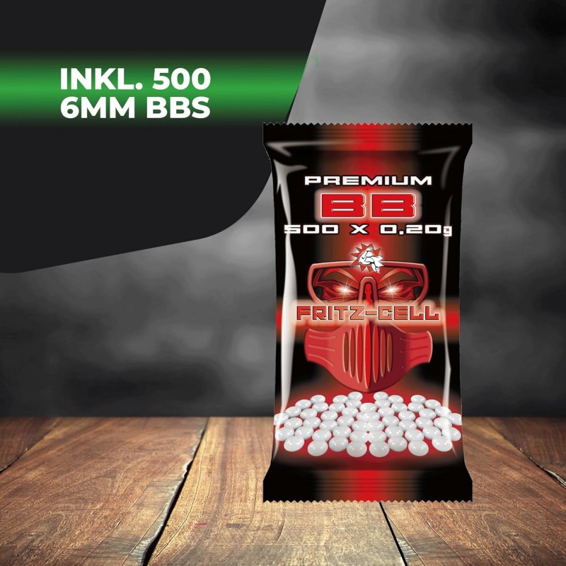 Gewehr Elektrische Softair Waffe Pistole 0,5 Joule 6 mm inkl. 500 Premium BB’s 0,20 g Munition – 4