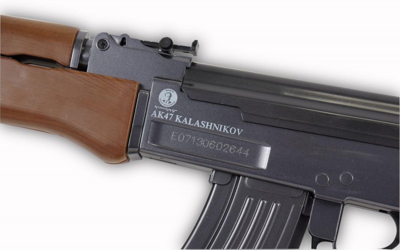 Sturmgewehr Kalashnikov Gewehr Waffe AK 47 wood Kaliber 6 mm Federdruck 0.5 Joule Replika – 3