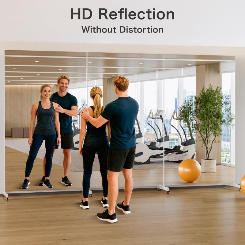 Tanzspiegel Fitnessspiegel Therapiespiegel Partyspiegel Konzertspiegel Ganzkörperspiegel 200x120 cm