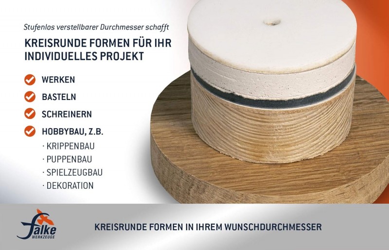 Kreisschneider Holzkreisschneider Lochsäge Werkzeug 40 – 200 mm Holzbearbeitung Holz Kunststoff Gips – Thumbnail 8