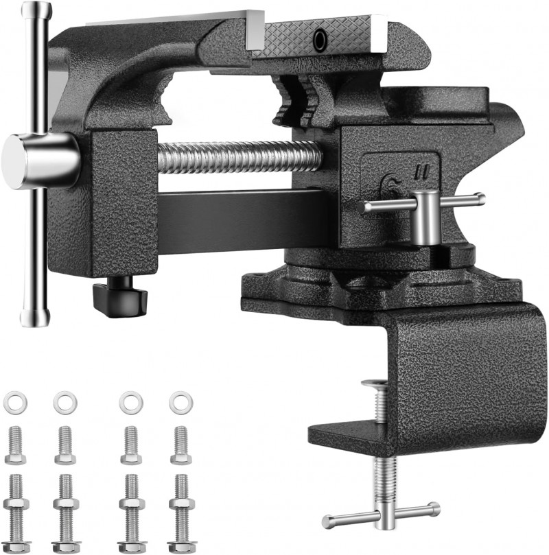 Schraubstock Tischraubstock Schraubzwinge 150 mm drehbar 270° Werkbank maximale Öffnung 115 mm