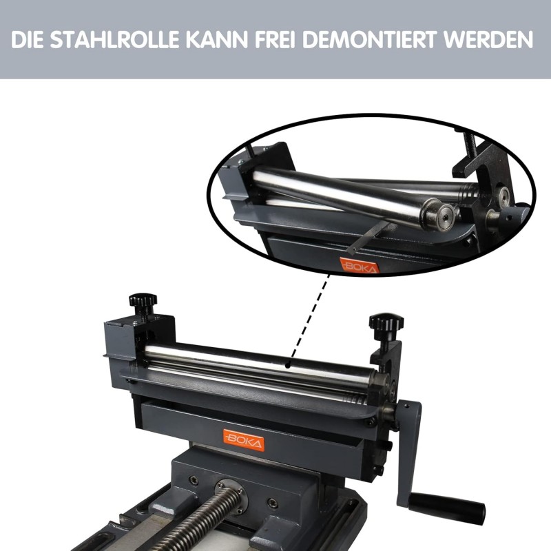 Blechbiegemaschine Rundbiegemaschine Biegemaschine Rundbiegegerät 3-Walzen 300 mm breit für 1 mm – 5