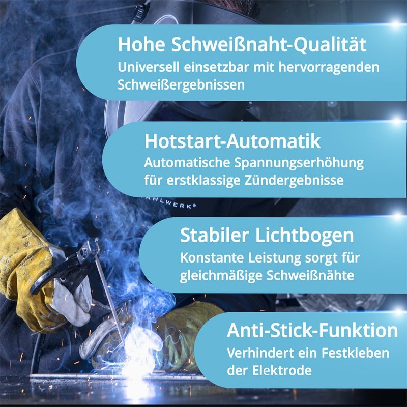 Elektroden-Schweißgerät Schweißer Schweißgerät DC WIG ARC 160 MD – MMA E-Hand bis 160 A flexibel – Thumbnail 6