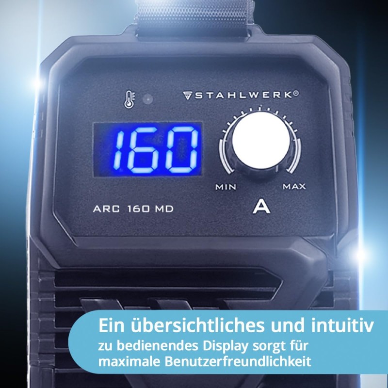 Elektroden-Schweißgerät Schweißer Schweißgerät DC WIG ARC 160 MD – MMA E-Hand bis 160 A flexibel – Thumbnail 8