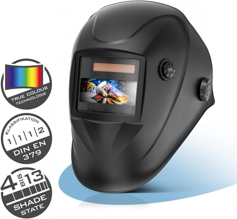 Schweißhelm Schweißmaske Automatik-Schweißhelm Schweißschild 3 in 1 True-Colour auto Abdunkelung – 3