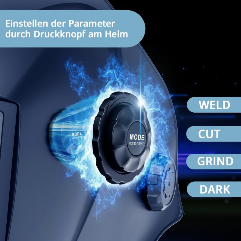 Schweißhelm Schweißmaske Automatik-Schweißhelm Schweißschild 3 in 1 True-Colour auto Abdunkelung – 5