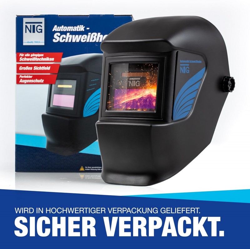 Schweißmaske Automatik Schweißhelm professionell Schutz Komfort Schweißen automatische Verdunkelung – Thumbnail 6